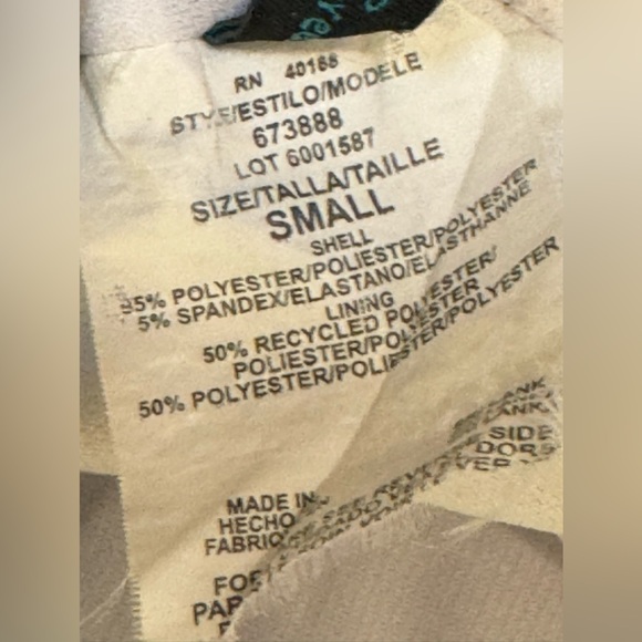 Aqua Green black and‎ white tropical palm tree tankini bathing suit top sz small - Picture 6 of 10